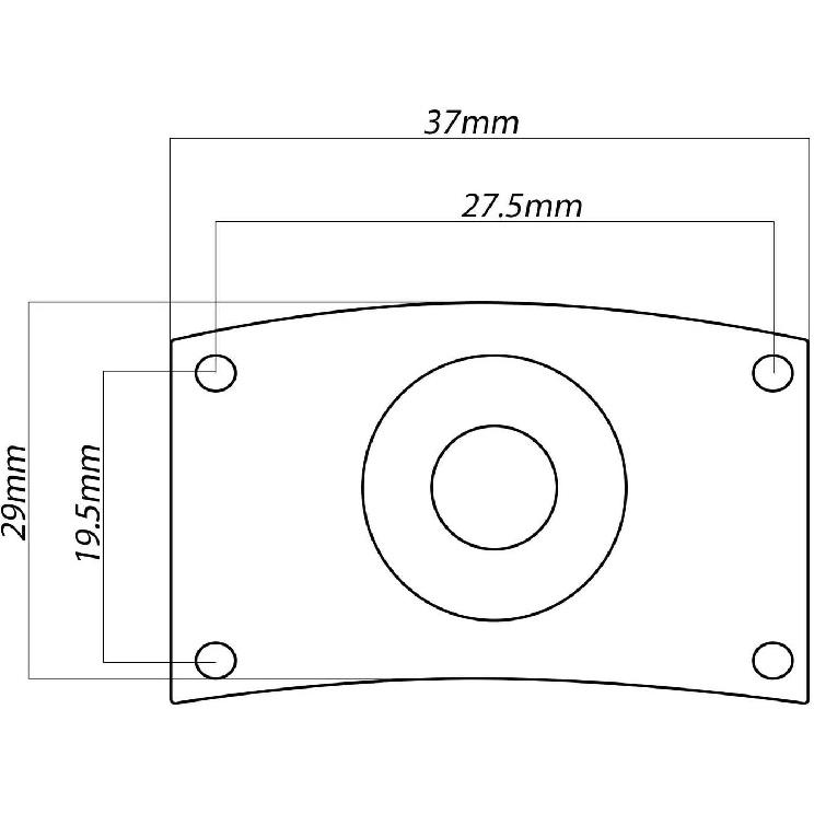 Electric Guitar Jack 1/4  6.35Mm Electric Bass Square Jack Square Connection Hole Gold