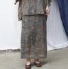 Vintage Print Floral Skirts Elastic Waist Summer Chinese Style High Quality Female Skirts