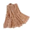 Flocked Bubble Chiffon Scarf Hijabs For Muslim Women Soild Color Breathable Islamic Headscarf Arab Head Scarves