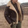 Neue verdickte integrierte Pelz-Herren-Thermojacke Langarm Kunstpelz