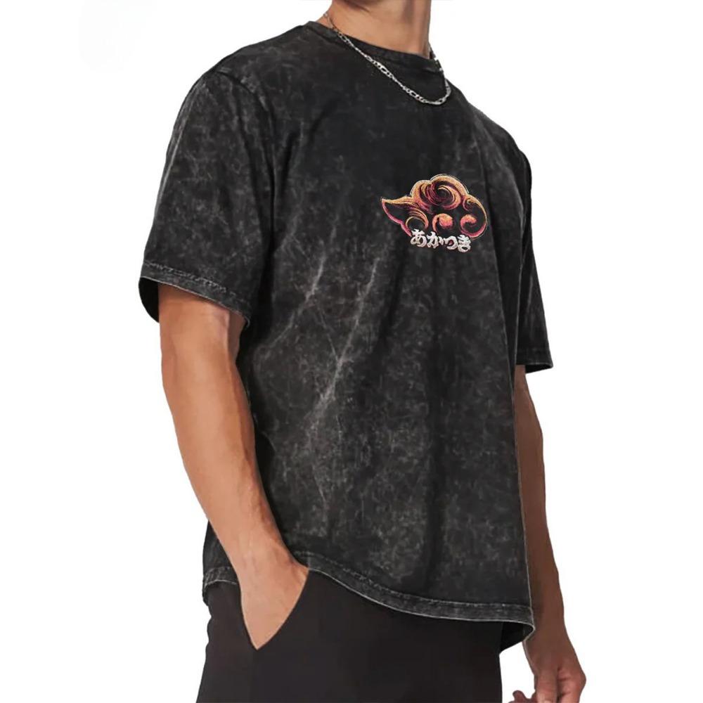 Summer Retro Short Sleeve T-shirt Cartoon Print Fashion Casual Comfortable Breathable Short Sleeve T-shirt