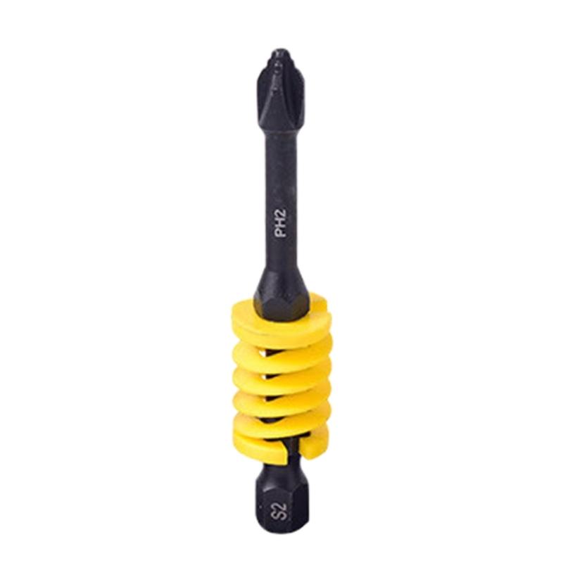 Magnetic Spring Screwdriver Bit Hex Shank 6.35mm Antislip Design Corrosion Resistant for Professional Repair Tool