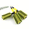 Yellow Aluminum Alloy Tube Bristle Nylon Needle Hair Curling Comb Women Hair Styling Tools