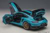 AUTOart 1/18 Scale Porsche 911 (991.2) GT2 RS Weissach Package Blue/Carbon Black Finished Model 78175