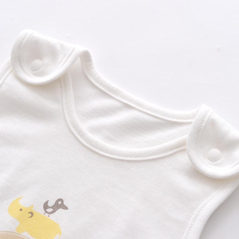 2-Piece Newborn Modal Half-Sleeve Anti-Spill Vest Set for Outdoors