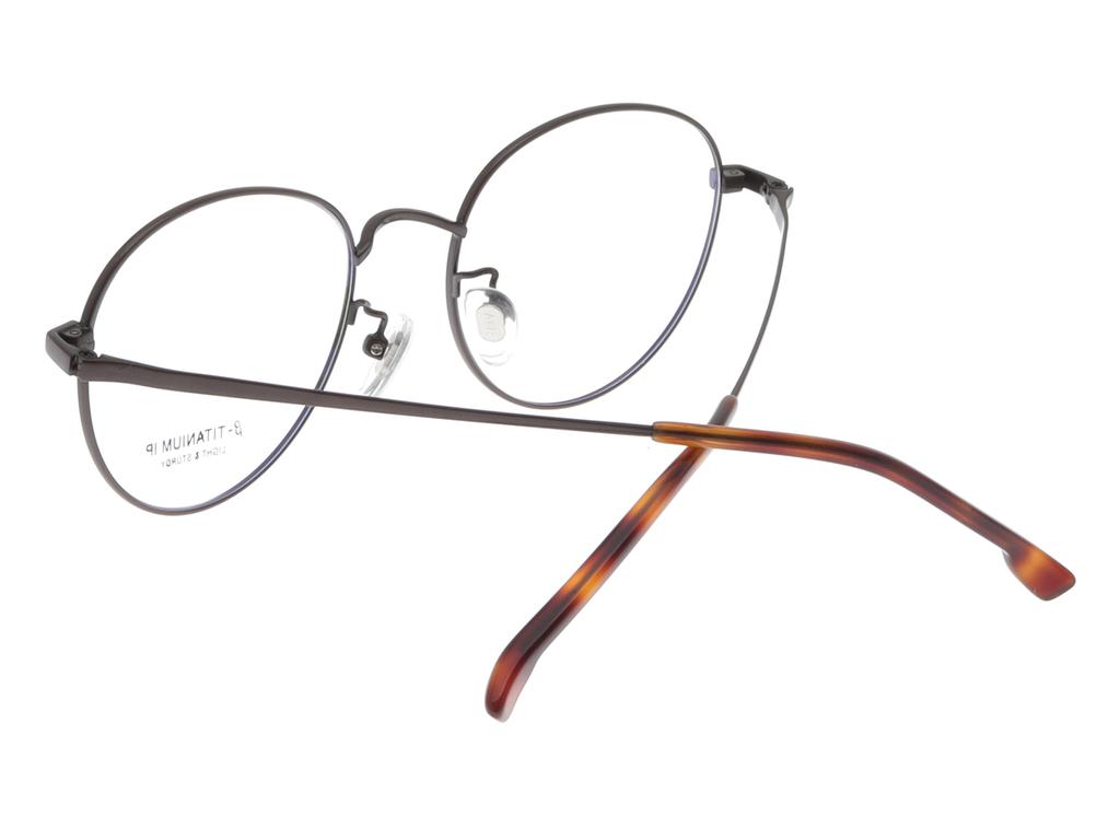 Alloaiweeo [Aloxrounz] Ar8011A C4 Modern Round Beta Titanium Ip Plated Glasses