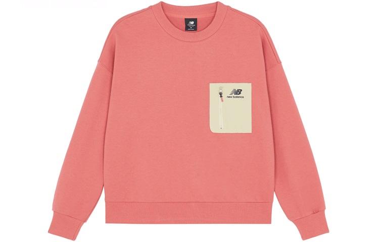 New Balance Sweatshirts Women s Pink Crew Neck Moderate Regular AWT13325-RWR XL