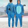 Matching Family Outfits - Striped Print Family Matching Hooded Zip-Up Onesie Loungewear