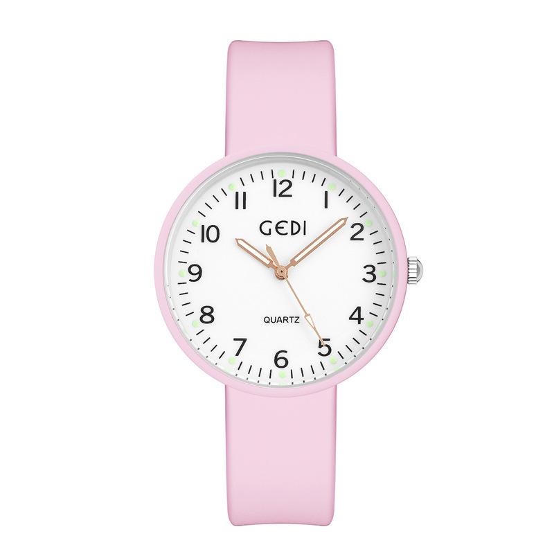 Summer Jelly Silicone Watch Fashionable And Simple Student Luminous Watch Women'S Quartz Waterproof Watch