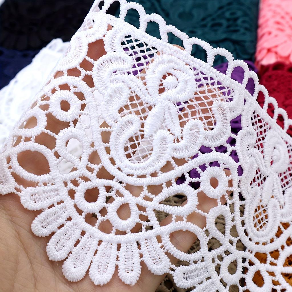 3 Yards Inelastic Europe Crown Lace Trim Pattern Embroidery Lace Sewing Craft For DIY, Clothes Decoration Sewing Accesssories,
