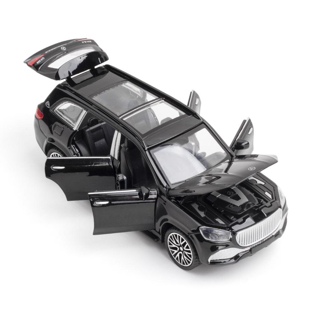 1/32 Scale Benz GLS600 Diecast Car Model Toy, Pull Back Toy Vehicle with Sound and Light for Kids Toddler Boys Girls Gift Collection