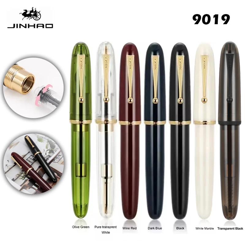Jinhao 9019 Fountain Pen Transparent Color Resin Luxury Pens 0.38/0.5/0.7mm Extra Fine Nib Office School Supplies Stationery