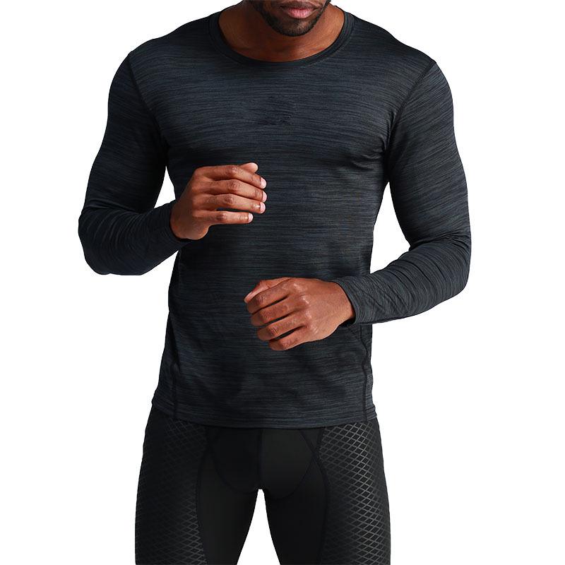 Men's Cross-Border Athletic Wear: Long-Sleeve Tight-Fit Basketball & Running Suit for Autumn/Winter.