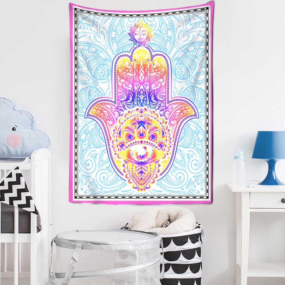 Teufelsauge Mandala Wandteppich Hängen Bunte Bohemian Hippie TAPIZ Hexerei Astrologie Tarot Karte Zimmer Home Decor