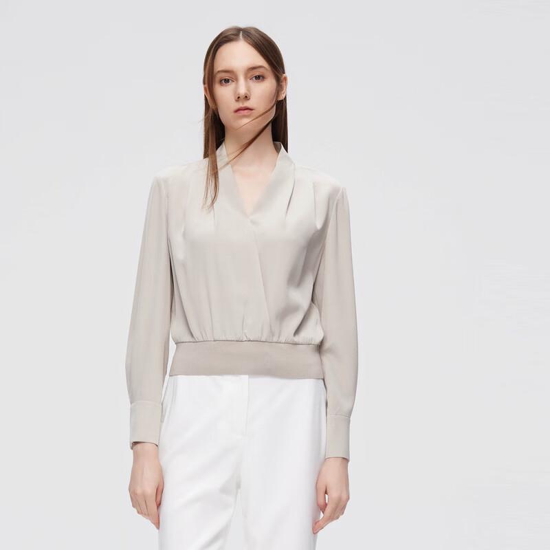 ELLASSAY Women s V-Neck Silk Blend Blouse M