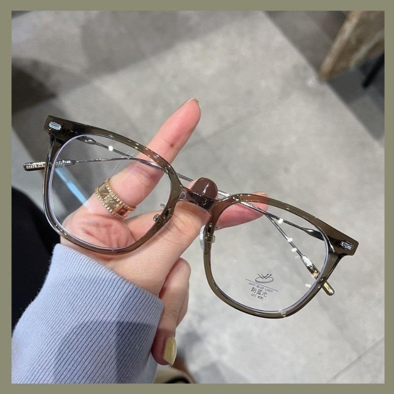 

Outdoor Photochromic Anti Radiation Shades Glasses for Woman Man Square Metal Frame Transition Anti Radiation Eyeglasse зелёный