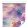 Watercolor Galaxy Wallpaper Violet, Purple, Coral and Blue 50x1000