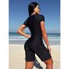 Women S Color Block Zip One Piece Swimsuit Bikini Surfing Suit