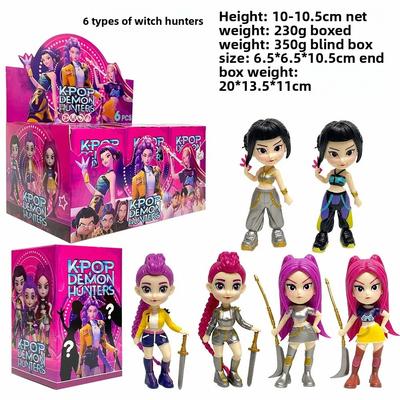 6 ks/Sada Kpop Lovci Démonov Figúrka Hračka Kreslená Rumi/Mira/Zoey Akčná Figúrka PVC Stolová Dekorácia Model Bábika Hračka Darček pre Fanúšikov
