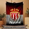 Custom Name Personalized AS Monaco Print Blanket, Home Decor, Bedroom, Sofa, Camping, Couch, Gifts for Birthday Christmas