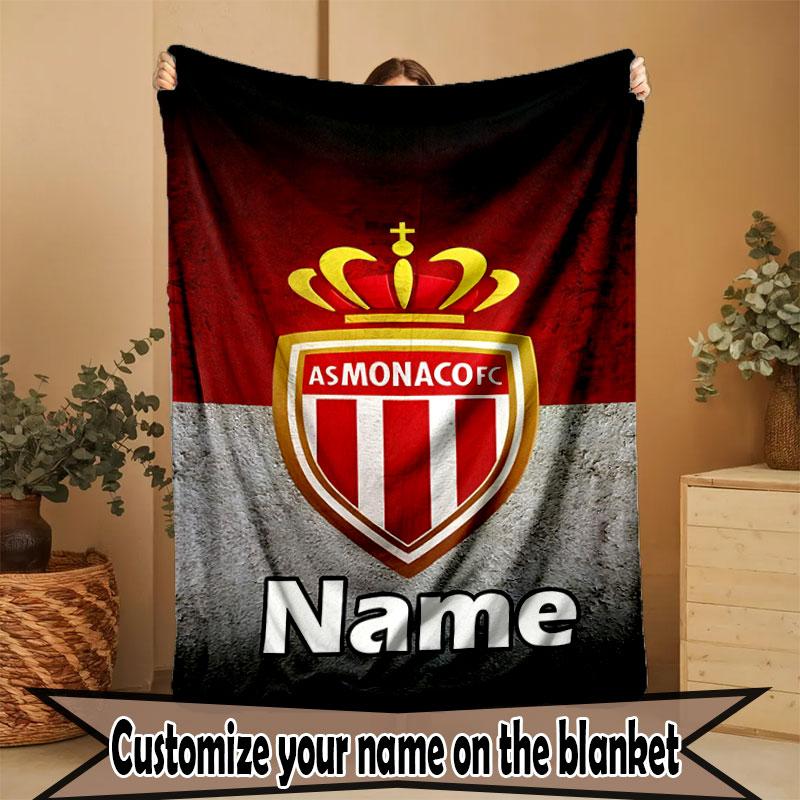 Custom Name Personalized AS Monaco Print Blanket, Home Decor, Bedroom, Sofa, Camping, Couch, Gifts for Birthday Christmas