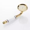 Rose Gold Stainless Steel European-Style Handheld Shower Head with Antique Black Finish