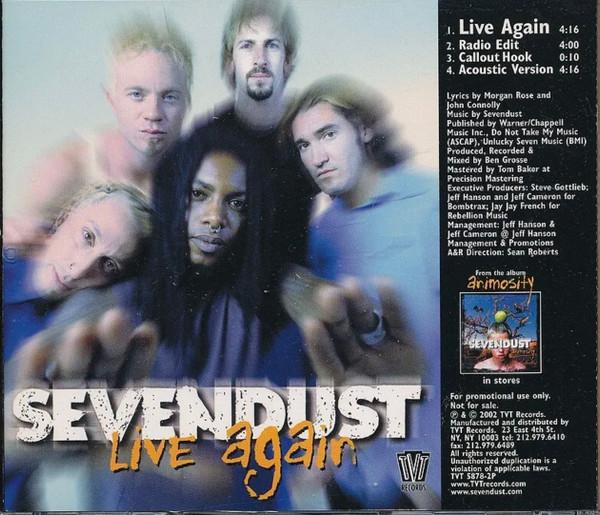 CD SEVENDUST Live Again TVT58782P TVT Records 2002 США Рок Б/у