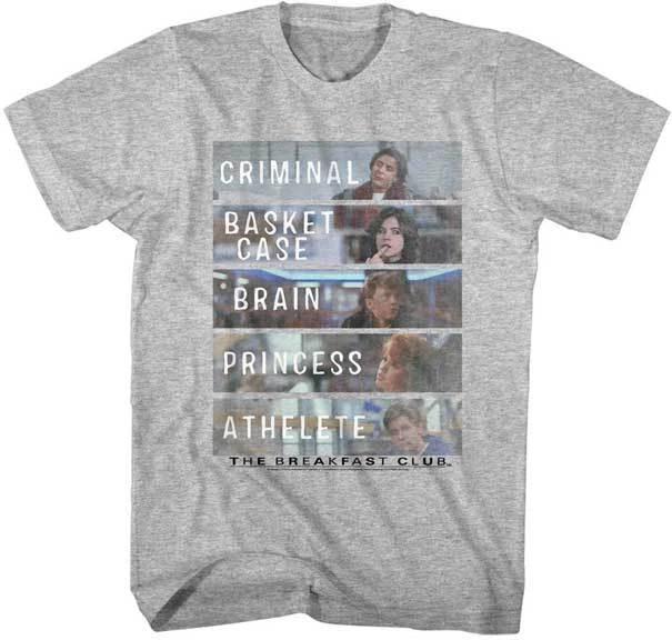 The Breakfast Club Criminal Basket Case Brain Men s T Shirt Classic Movie S