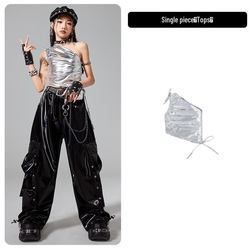 Girls' Trendy Street Dance Outfit - Jazz & Hip Hop Performance Set