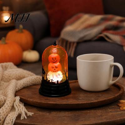 Warm Light Pumpkin Decor Halloween Lantern, Battery Operated LED Light, with Hanging Buckle, Lantern Durable Plastic Lighting, for Party Props