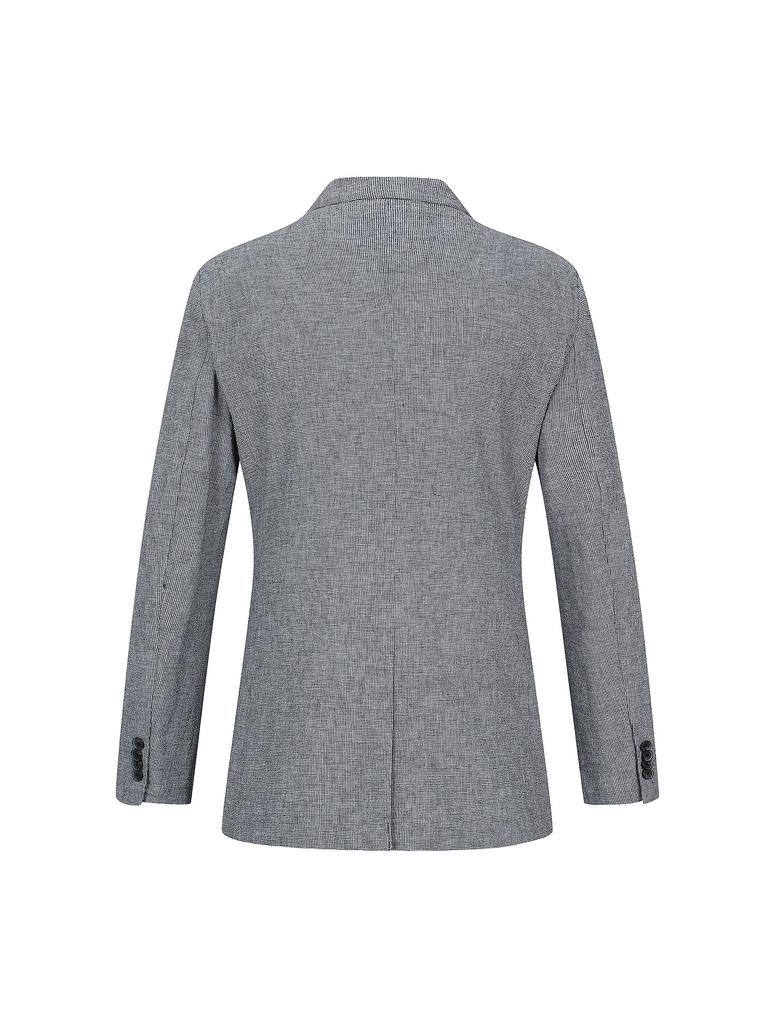 Ferraromilano Micro Herringbone Linen Blend Jacket Grey (Am0Ejk20234)