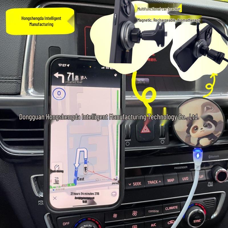 2024 Magnetic Rechargeable Aromatherapy Multifunctional Car Mount