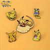 High Quality NEW HOT Pok Mon Pok Mon Brooch Pikachu Metal Badge Anime Cartoon Clothes Pencil Case Backpack Decoration Accessories