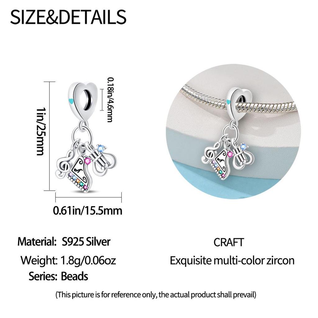 S925 Sterling Silver DIY Bracelet Charms - Trendy and Classic, Independent Design, Pandora Style