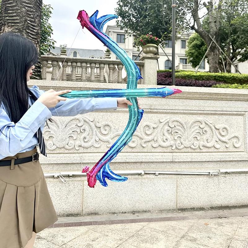 Arco Flecha Asas de Anjo Balão de Filme de Alumínio Brinquedos para Crianças Decoração Dia das Crianças Mercado Noturno Festa de Aniversário Pequenos Presentes