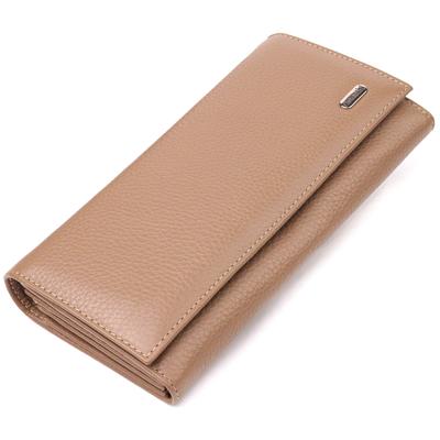 Women's Purse with Coin Holder Made of Genuine Leather CANPELLINI Wallet 21523 Beige