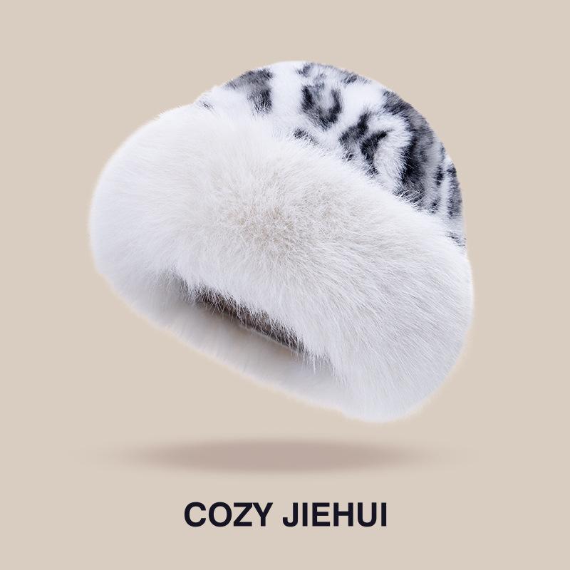 Winter warm wool hat fleece basin hat women's Mongolian northeast hat women's winter bucket hat Korean version of Baimao hat