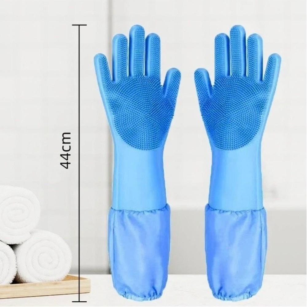 Soft Silicone Pet Grooming Cleaning Gloves Lengthen Anti Bite Dog Cat Bathing Shampoo Glove Dog Massage Hair Removal Glove Dog