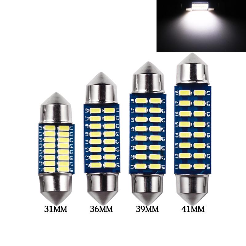 1/3/5PCS Festoon Car LED Interior Reading Light 4000K Warm White C5W C10W 31mm 36mm 39mm 41mm Auto Room Ceiling Dome Lamp 12V