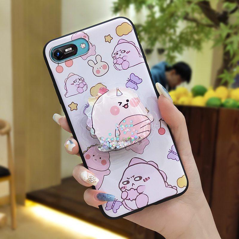 TPU Glitzer Handyhülle für Itel A25/A35/A25 Pro niedlich Hautgefühl Silikon Drehbarer Ständer Stoßfest Handylinsenschutz