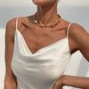 Irregular Beaded Choker Collar Collarbone Chain Female, Simple Ins Star Cross Fringed Collar