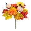 Fake Flowers for Wedding Background Artificial Sunflower Maple Leaf Bouquet, Fall Flowers,Realistic Silk Faux Decorative Fireplace Flower Thanksgiving