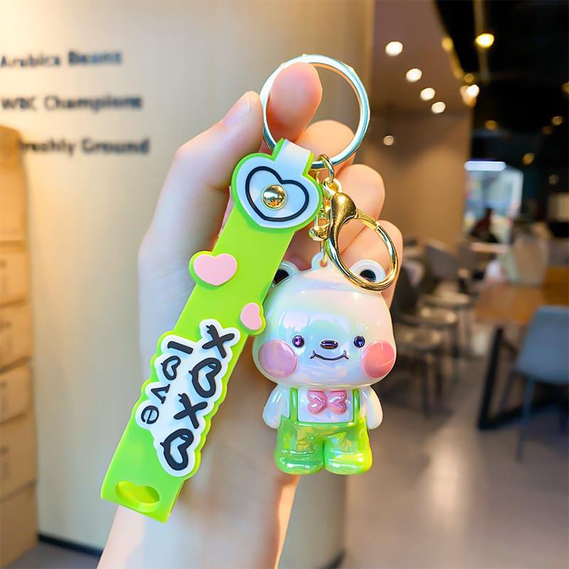 

Pvc Cute Soft Bear Keychain For Couples And Friends In Multiple Colors зелёный