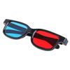 Universelle 3D-Brille Schwarzer Rahmen Rot Blau Brille Cyan Anaglyph 0,2 mm ABS Brille für Film Spiel DVD