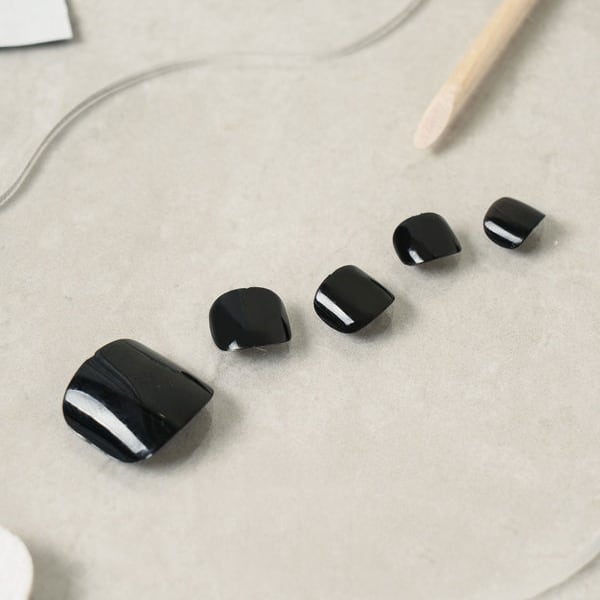 T.I.T.A Punte Pedicure Solide 14 Pezzi (Nero)