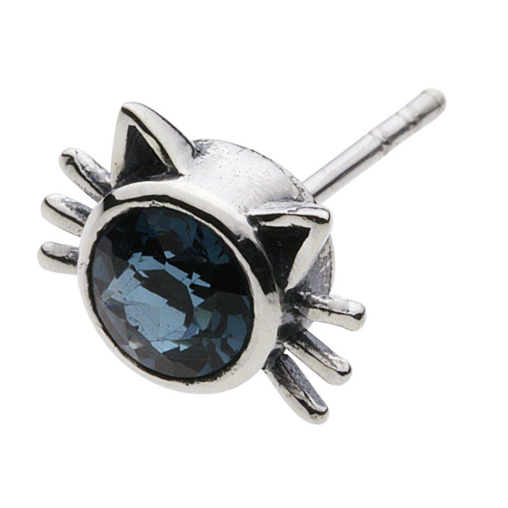 

Серьги в форме силуэта кошки London Blue Topaz 925 Silver e0540 [Cenote] [Серебряные аксессуары]