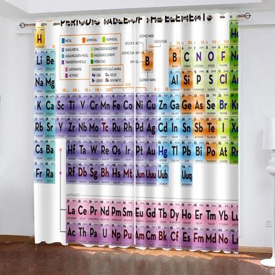 Periodensystem der Elemente Bunte Fenstervorhänge im Kinderzimmer Wohnzimmer Flurbehandlungen Küchendekoration Vorhänge Jalousien