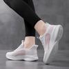 New White Pink Women Sports Shoes with Soft Soles Lightweight Student Running Shoe Mesh Breathable Casual Mesh Flat Sneakers 42