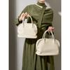 French Style Minimalist High-end Commuting Bowling Handbag With Niche Design Genuine Leather Women's Shell Bag