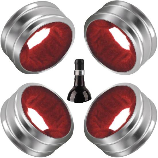 Stainless Steel Wine Bottle Collars Classy Wine Collar Drip Rings Simple and Durable Wine Drop Stoppers with Velvet Felt Inside 7